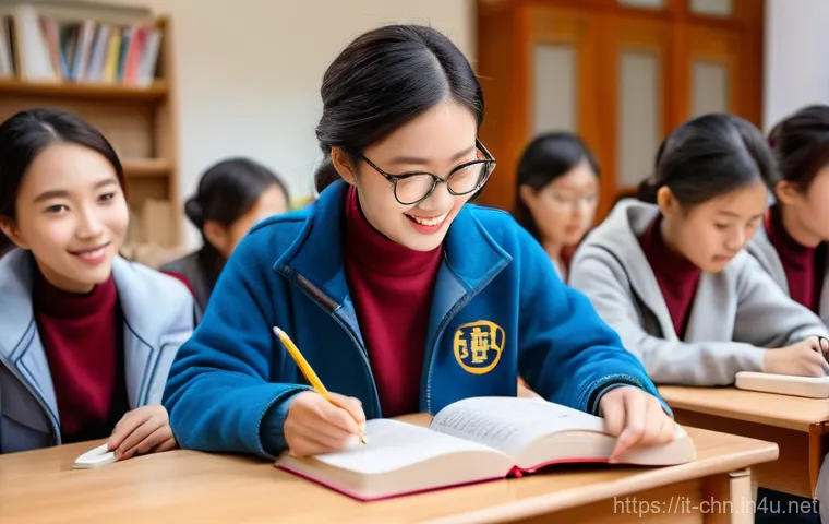 HSK와 비즈니스 중국어의 차이 - A vibrant group of Italian students, both male and female, are enthusiastically participating in a C...
