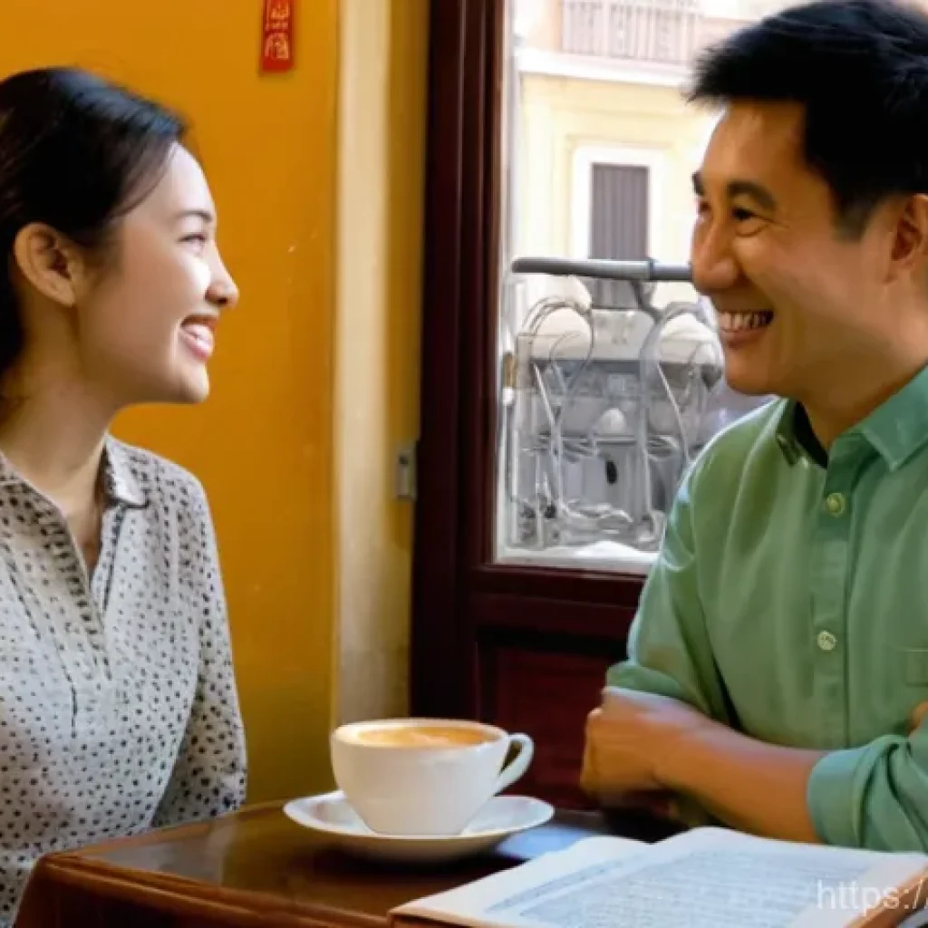 중국어 회화 실력 향상 방법 - **Prompt Title: Overcoming Shyness: An Italian-Chinese Language Exchange in a Roman Cafe**
**Ima...