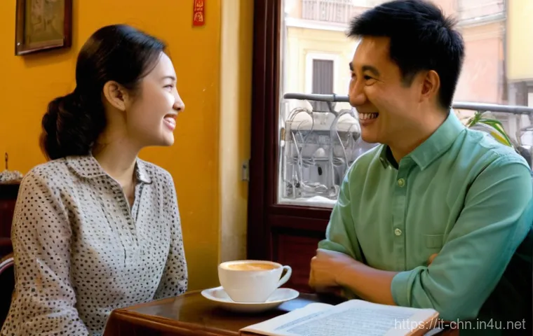 중국어 회화 실력 향상 방법 - **Prompt Title: Overcoming Shyness: An Italian-Chinese Language Exchange in a Roman Cafe**
    **Ima...