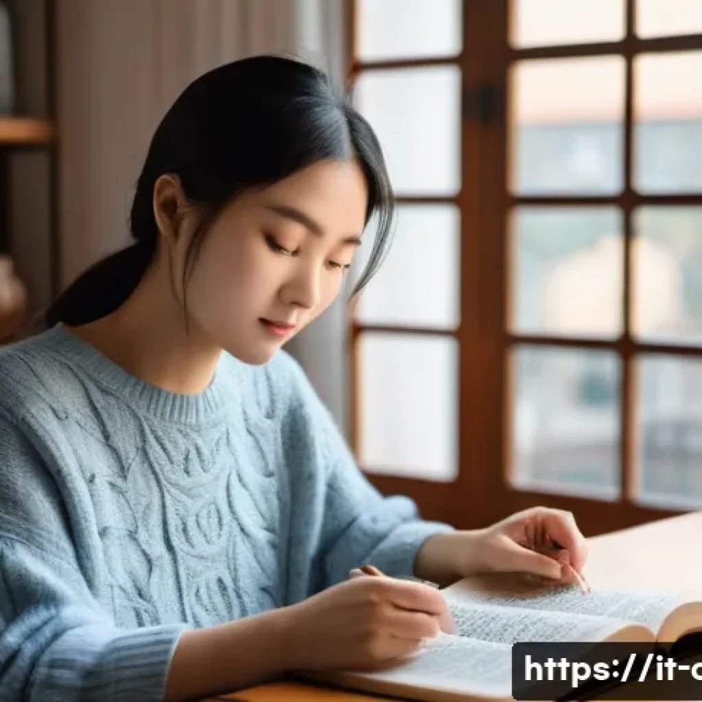 HSK 학습 중 자주 하는 실수 - **"A cozy, sunlit study room in a modern Italian apartment. A young Italian woman in her early twent...